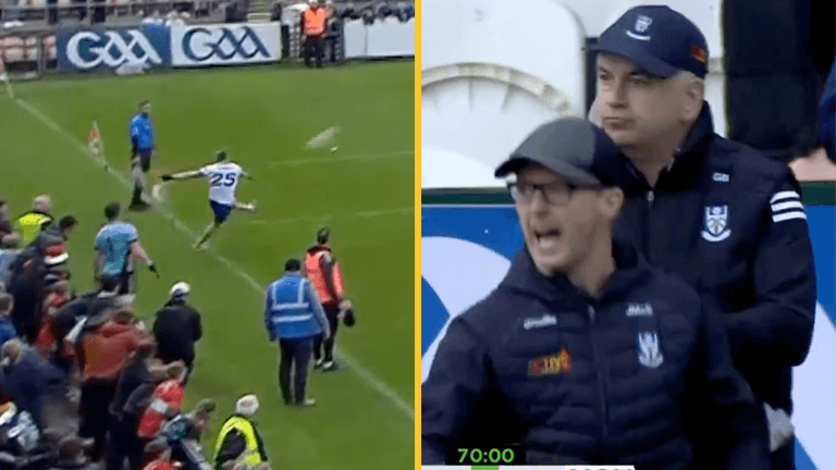 Watch: Mad scenes as Monaghan star helps side to Ulster final with outrageous score Watch: Mad scenes as Monaghan star helps side to Ulster final with outrageous score