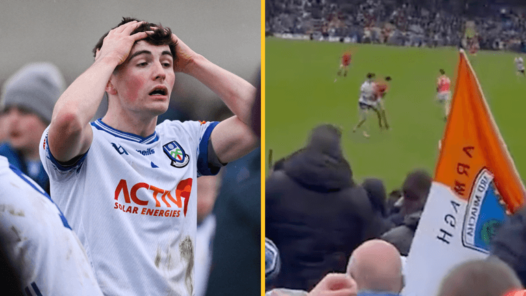 Fan footage shows vicious cheap shot on Armagh star which led to red card Fan footage shows vicious cheap shot on Armagh star which led to red card