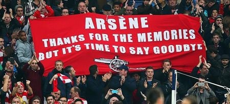 Arsene Wenger refuses to comment on fans’ banner