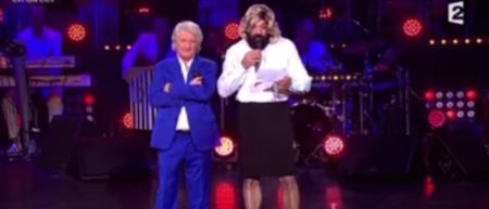 GIF: Sebastien Chabal enjoying his new career as cabaret drag queen