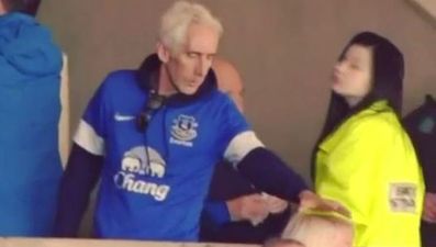 Vine: You dirty ba**ard-Everton fan caught doing the unthinkable