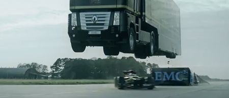 VIDEO: Two Irish lads make sensational video where a truck jumps over an F1 car