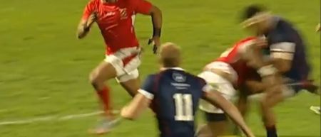 VIDEO: It’s probably not a great idea to throw up hospital passes against Tonga