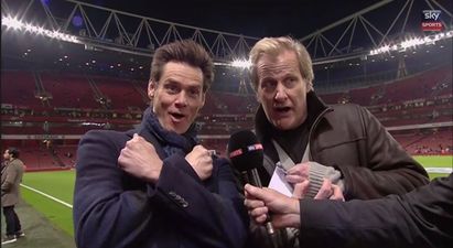 Video: Jim Carrey and Jeff Daniels at the Emirates trying to convince everyone they’re Arsenal fans