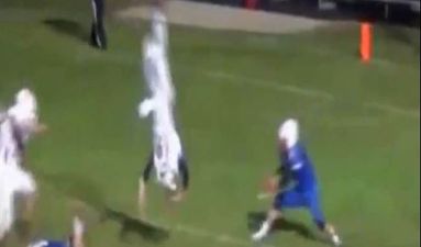 Vine: High school QB scores insane front-flip touchdown