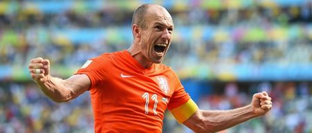 PIC: Arjen Robben shows he’s a good guy by giving his Holland shirt to a very deserving fan