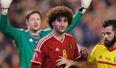 United’s Marouane Fellaini absolutely destroys Liverpool’s Joe Allen