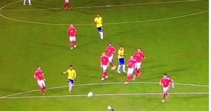 VINE: Firmino opens his account for Brazil with this belter against Austria