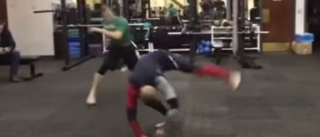 VIDEO: Conor McGregor shows off his capoeira moves against Boston Celtic’s mascot