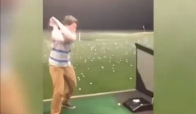 Video: The worst golf shot ever seems to defy physics