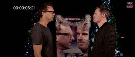 Video: Jason Byrne and Jamie Carragher compete in an unbelievable staring contest