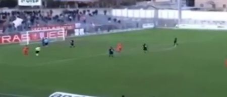 VIDEO: Serie D coach kicks football onto pitch to stop opposition striker from scoring