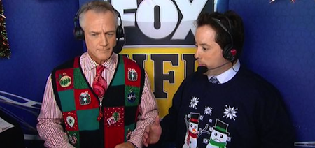 NFL commentator’s snowman jumper has a carrot penis