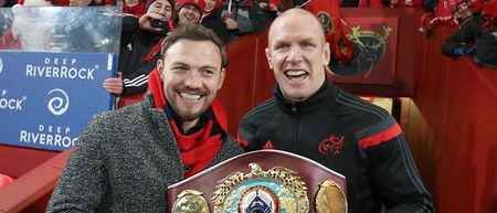 Pics: The Munster players loved having their picture taken with Andy Lee last night