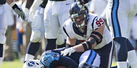 VINE: JJ Watt becomes the first two-time, 20-sack player in the NFL