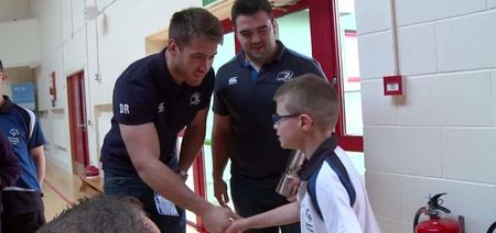 Video: Heartwarming moment when a young Special Olympian meets his Leinster heroes