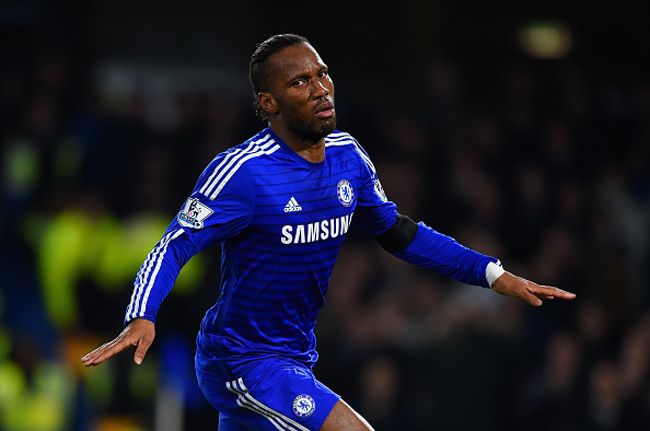 LONDON, ENGLAND - DECEMBER 03:  Didier Drogba of Chelsea celebrates scoring their second goal  during the Barclays Premier League match between Chelsea and Tottenham Hotspur at Stamford Bridge on December 3, 2014 in London, England.  (Photo by Shaun Botterill/Getty Images)