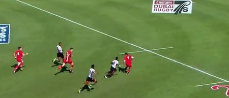 Video: Fijian flyer twists poor Welshmen inside out at Dubai Sevens