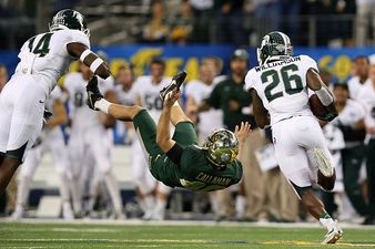 Vine: College football kicker sent into next week with monster hit