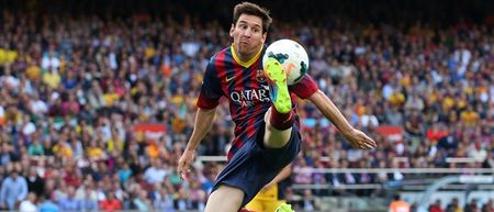 VIDEO: Lionel Messi shows off his immense first touch in bizarre yet amazing game