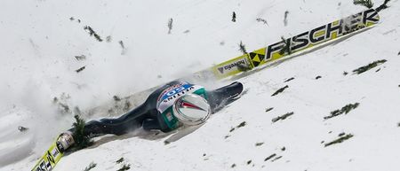 Video: Olympic champion ski jumper in hospital after horrific crash [Graphic Content]