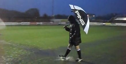 Video: League Two game called off due to waterlogged pitch and the report card is hilarious