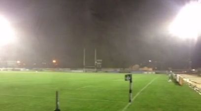 Vine: The weather at the Sportsground tonight is absolutely awful