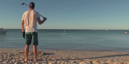 VIDEO: This underwater hole-in-one trick shot is class