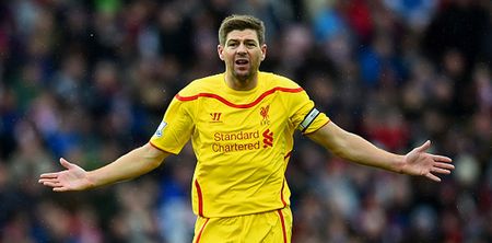 Pic: A Manchester shop had a very cheap dig at Steven Gerrard