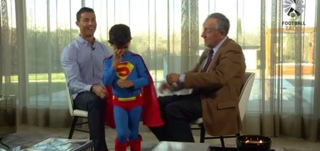 Video: Is it a bird? Is it a plane? No, it’s Ronaldo’s son interrupting his dad’s interview