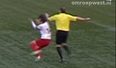 Video: Dutch referee accidentally breaks footballer’s nose with clothesline