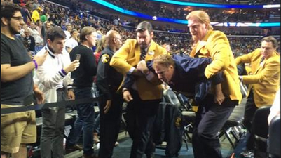 Vine: Will Ferrell assaults cheerleader at basketball game (it’s just for a movie though)