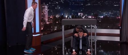 Video: JJ Watt showed off his awesome box jump ability on Jimmy Kimmel last night