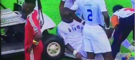 VINE: Stretcher driver crashes into injured player in AFCON quarter-final