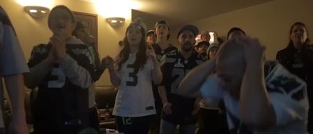 Video: Watch as Seattle fans go through the horror of that last minute Super Bowl interception