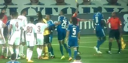 Video: Seems harsh – Footballer receives yellow card for doing handstand during game