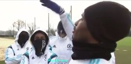 Video: Didier Drogba conducts interview with help of Chelsea team-mates on backing vocals