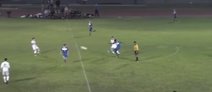 Video: High school student scores goal inside his own half six seconds after kickoff