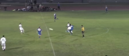 Video: High school student scores goal inside his own half six seconds after kickoff