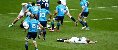 VIDEO: The crunching blow that left England’s Mike Brown knocked out