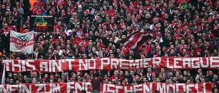 PIC: Banner at Bayern Munich game features dig at Premier League’s TV rights deal