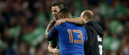 Johnny Sexton had three simple words for Mathieu Bastareaud after Ireland’s win