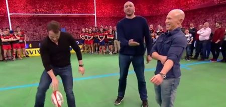 Video: Peter Stringer cleans the floor with Austin Healy on Rugby Tonight