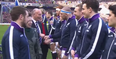 GIF: Scottish rugby president goes for fistbump instead of pre-game handshake