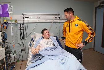 PICS: Robbie Keane and his LA Galaxy team-mates made the day for some kids in Crumlin Hospital