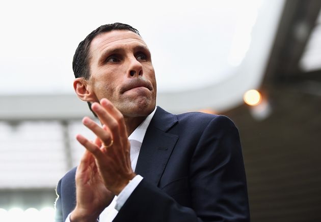 SUNDERLAND, ENGLAND - AUGUST 24:  Manager Gustavo Poyet of Sunderland applauds during the Barclays Premier League match between Sunderland and Manchester United at Stadium of Light on August 24, 2014 in Sunderland, England.  (Photo by Laurence Griffiths/Getty Images)