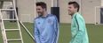 Video: Sergio Aguero and David Villa getting competitive again with a crossbar challenge