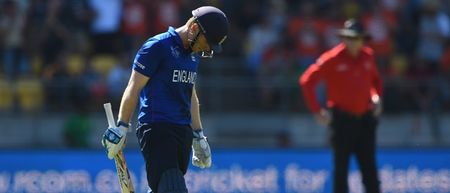 Vine: Eoin Morgan out for 17 courtesy of super catch as England go down hard again at World Cup