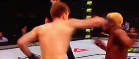 VINE: Underdog Matt Dwyer knocks out William Macario with perfect Superman punch