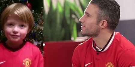 VIDEO: Robin van Persie reveals half time dressing room secrets to Irish child